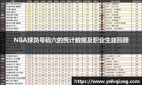 NBA球员号码六的统计数据及职业生涯回顾